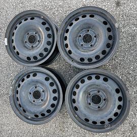 3 - CERCHI IN LAMIERA OPEL 6X15 5X110 ET43 CB 65,1