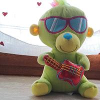 Peluche verde con occhiali 