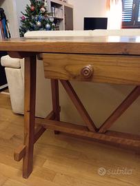 Scrivania anni 70 legno massello