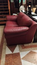 Divano in vera pelle a 2 posti Chateau d'Ax