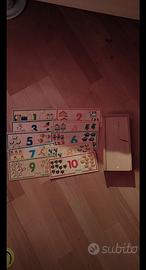 Gioco in legno-impara a contare da 1 a 10