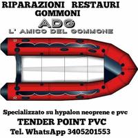 GOMMONI TENDER neoprene pvc RIPARAZIONI RESTAURI 