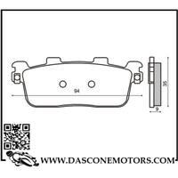 Coppia pastiglie freno posteriori organiche Kymco 