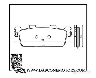 Coppia pastiglie freno posteriori organiche Kymco 