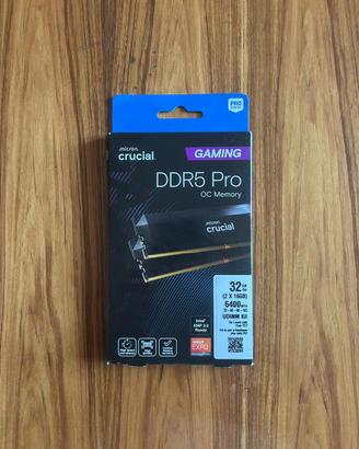 Crucial Pro RAM DDR5 32GB Kit (2x16GB)6400MHz CL32