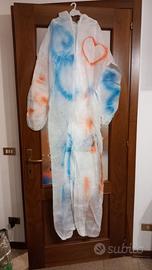 Costume imbianchino innamorato, realizzazione arti