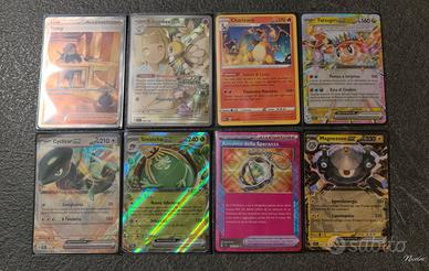 Lotto di 8 Carte Pokemon ORIGINALI