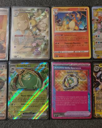 Lotto di 8 Carte Pokemon ORIGINALI