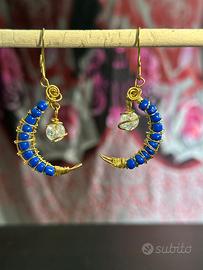 Orecchini Luna con perline