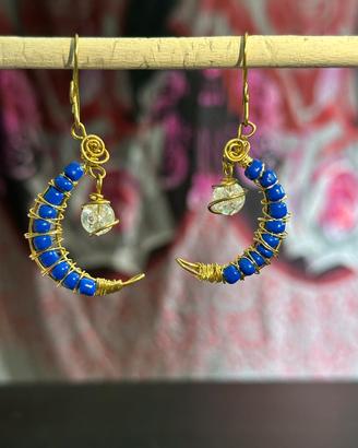 Orecchini Luna con perline