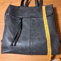 Borsa zaino/tracolla grigia “Tommasini” ecopelle