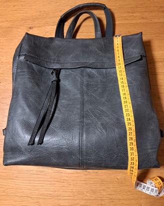 Borsa zaino/tracolla grigia “Tommasini” ecopelle