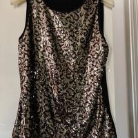 Maglia paillettes animalier tg M