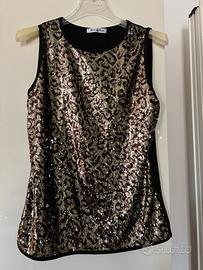 Maglia paillettes animalier tg M