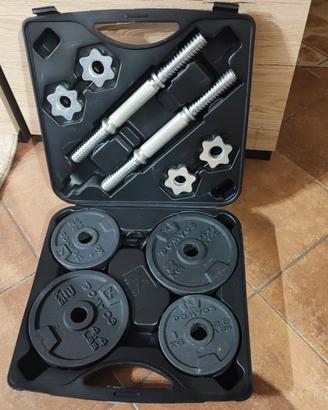 Kit manubri Decathlon 20 kg completo 