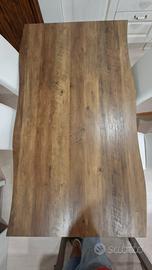 Tavolo pranzo 160x90 Effetto legno Live  Edge