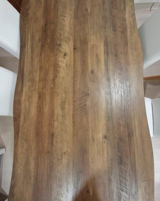 Tavolo pranzo 160x90 Effetto legno Live  Edge