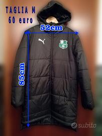 Giaccone nero lungo Sassuolo calcio Puma