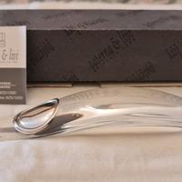 Tagliacarte trasparente con Lamina in Argento