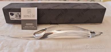 Tagliacarte trasparente con Lamina in Argento