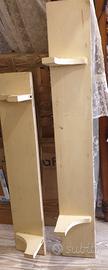Coppia mensole legno decappate 