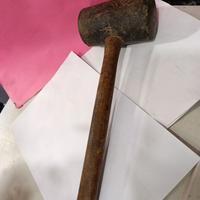 Martello Legno Massello Antico Da Restauro Falegna