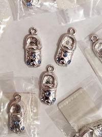 n. 35 scarpine ciondolo strass azzurri