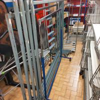 Blocco 5 Appendiabiti stender su ruote in metallo