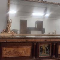 Credenza Buffet Monumentale con Specchiera Dorata