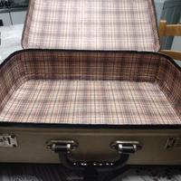 Valigia di cartone vintage anni 50 con fibbia