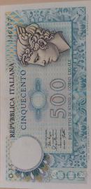 500 lire di carta DPR 14/2/1974 EDM 2/4/1979