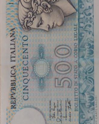500 lire di carta DPR 14/2/1974 EDM 2/4/1979