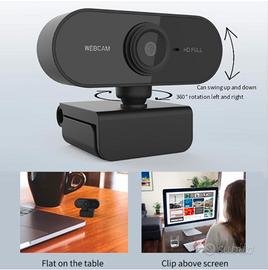 Webcam PC con microfono usb ,web cam Full HD 1080p