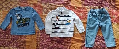 jeans 18/24  felpa 18/24 e maglietta 12/1(