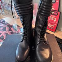 Stivali Biker boot Emanuèlle Vee vera pelle 39