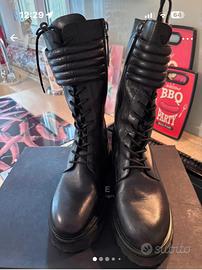 Stivali Biker boot Emanuèlle Vee vera pelle 39