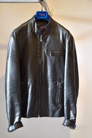 Giubbotto biker Trussardi Jeans, ecopelle nera 46