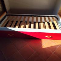 Letto singolo contenitore per cameretta 