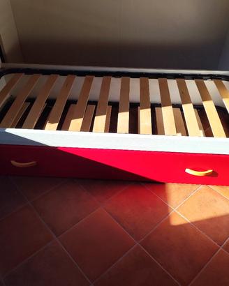 Letto singolo contenitore per cameretta 