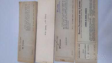 Lotto Libretti Assegni Vintage Anni '60
