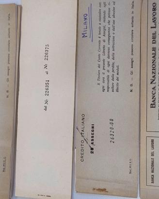 Lotto Libretti Assegni Vintage Anni '60