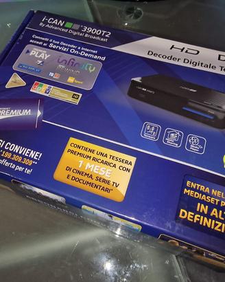 Decoder digitale terrestre i-can 3900T2 HD DVB T2