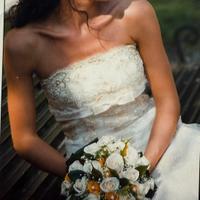 Abito sposa sirena con ricamo dorato