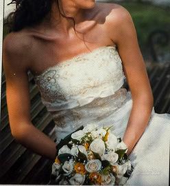 Abito sposa sirena con ricamo dorato