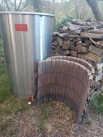 botti inox torchio e deraspatrice elettrica 