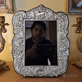 Cornice Portafoto Argento 925 anni 80 x foto 13x18