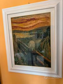Quadro punto a croce L’urlo di munch da collezione