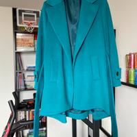 Cappotto donna taglia 42 azzurro blu petrolio