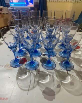 Set bicchieri blu