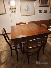 Tavolo in noce arte povera 